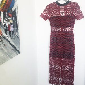 Maroon Red Loop Dress